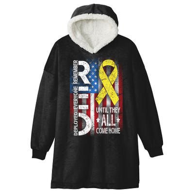 Red Until They All Come Home Tribute Hooded Wearable Blanket