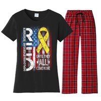 Red Until They All Come Home Tribute Women's Flannel Pajama Set