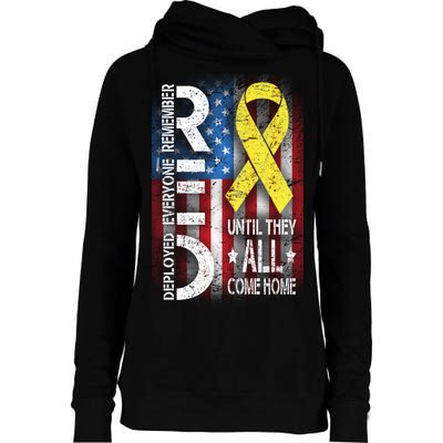 Red Until They All Come Home Tribute Womens Funnel Neck Pullover Hood