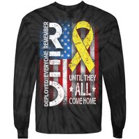 Red Until They All Come Home Tribute Tie-Dye Long Sleeve Shirt