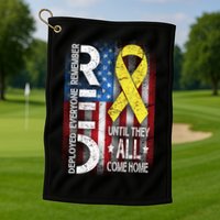 Red Until They All Come Home Tribute Golf Towel