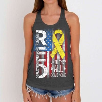 Red Until They All Come Home Tribute Women's Knotted Racerback Tank