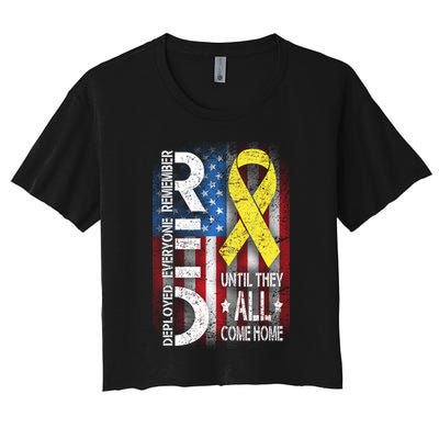 Red Until They All Come Home Tribute Crop Top