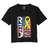 Red Until They All Come Home Tribute Women's Crop Top Tee