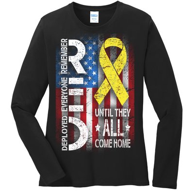 Red Until They All Come Home Tribute Ladies Long Sleeve Shirt