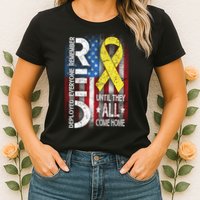 Red Until They All Come Home Tribute Womens T-Shirt