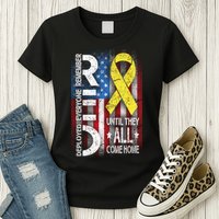 Red Until They All Come Home Tribute Womens T-Shirt