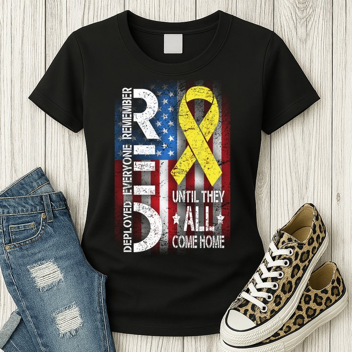 Red Until They All Come Home Tribute Womens T-Shirt