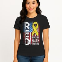 Red Until They All Come Home Tribute Womens T-Shirt