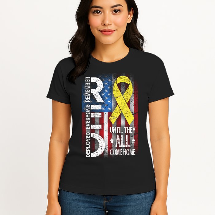 Red Until They All Come Home Tribute Womens T-Shirt
