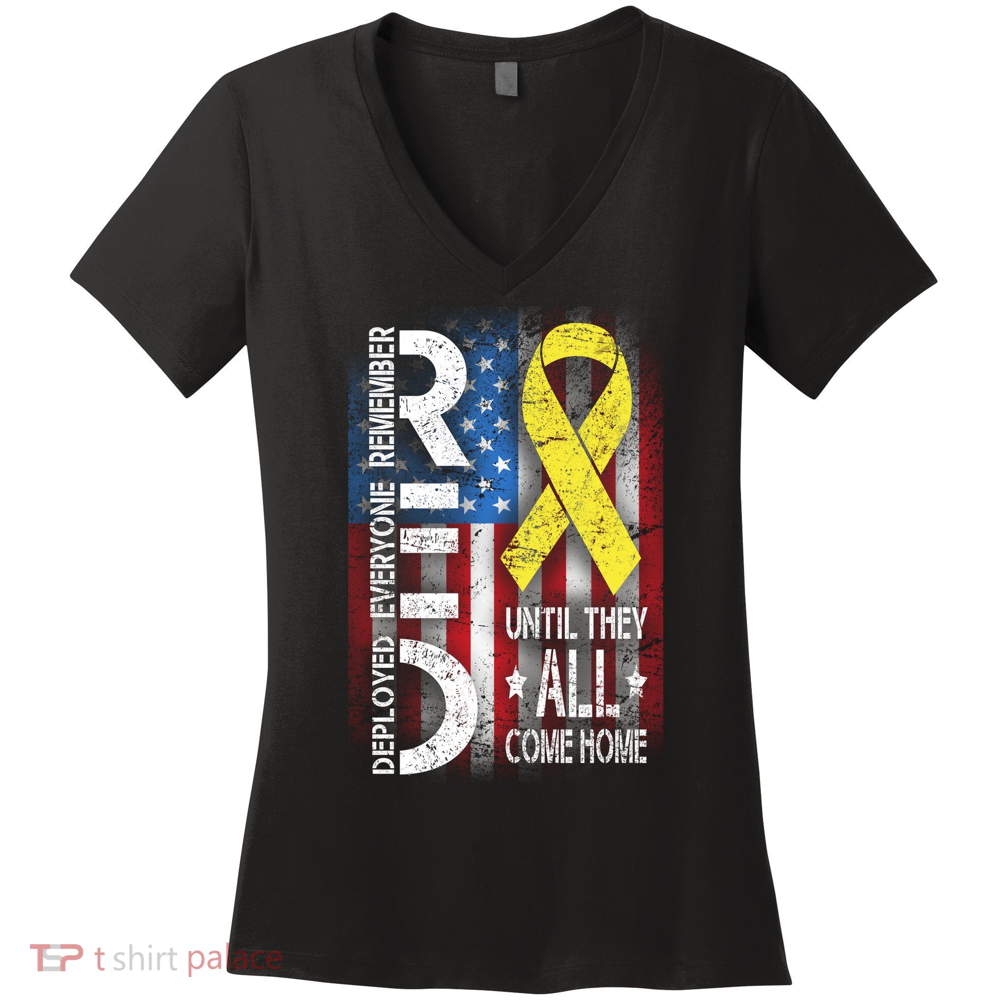 Red Until They All Come Home Tribute Women's V-Neck T-Shirt