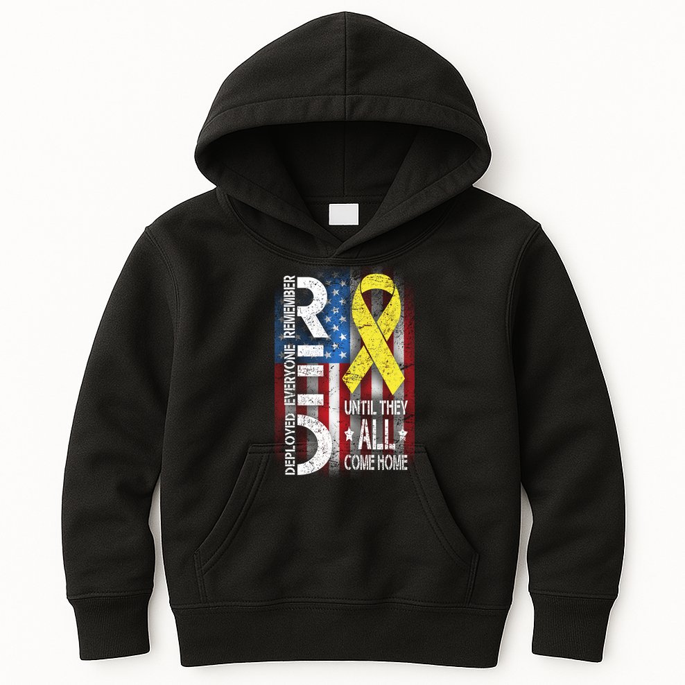 Red Until They All Come Home Tribute Kids Hoodie