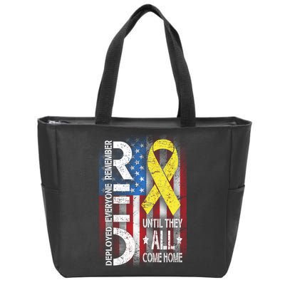 Red Until They All Come Home Tribute Zip Tote Bag