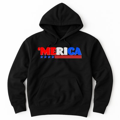 Red White & Blue 'Merica 4th Of July Hoodie