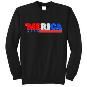 Red White & Blue 'Merica 4th Of July Sweatshirt