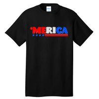 Red White & Blue 'Merica 4th Of July Tall T-Shirt