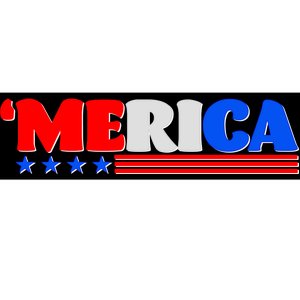 Red White & Blue 'Merica 4th Of July Bumper Sticker