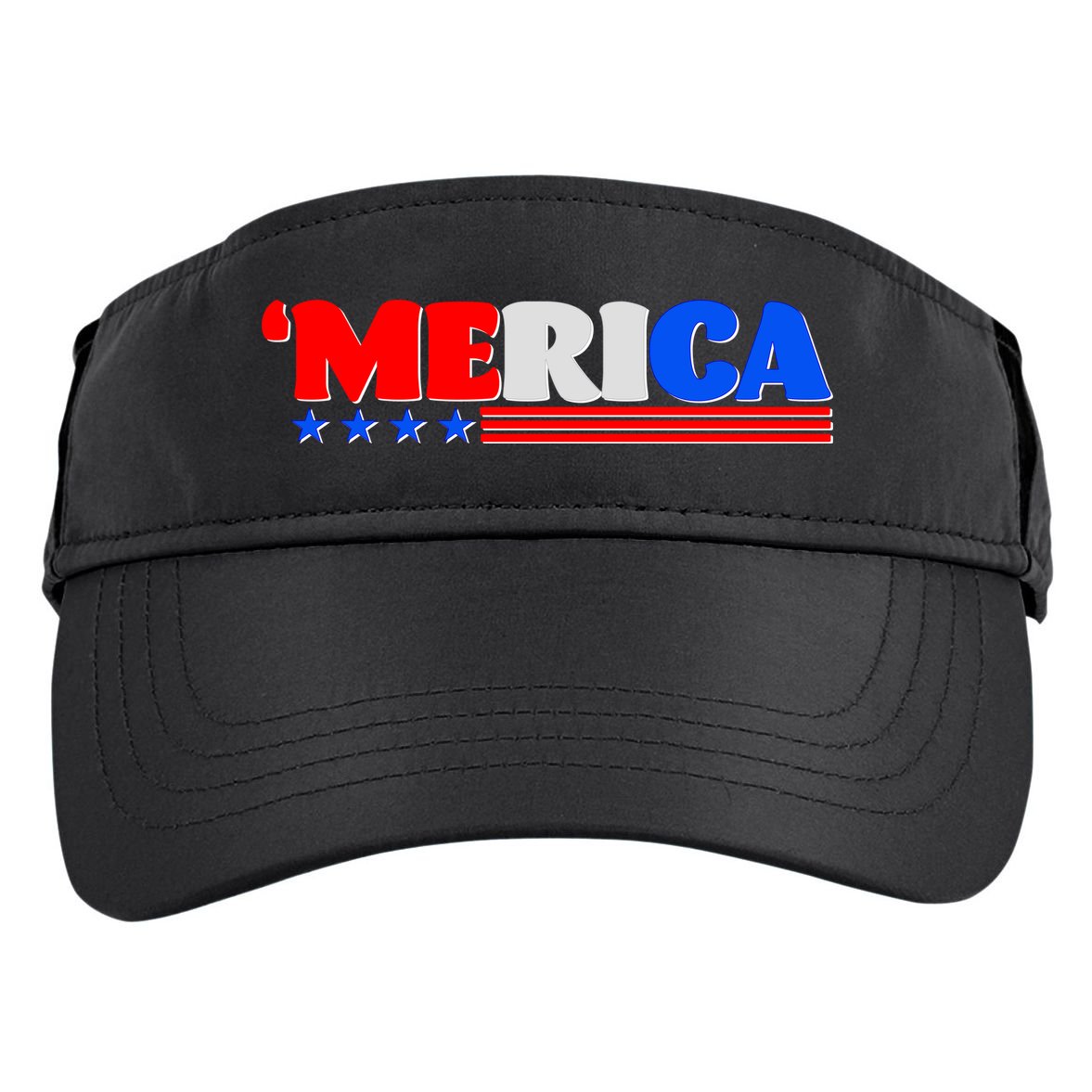 Red White & Blue 'Merica 4th Of July Adult Drive Performance Visor