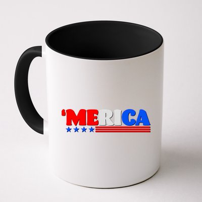 Red White & Blue 'Merica 4th Of July Mug