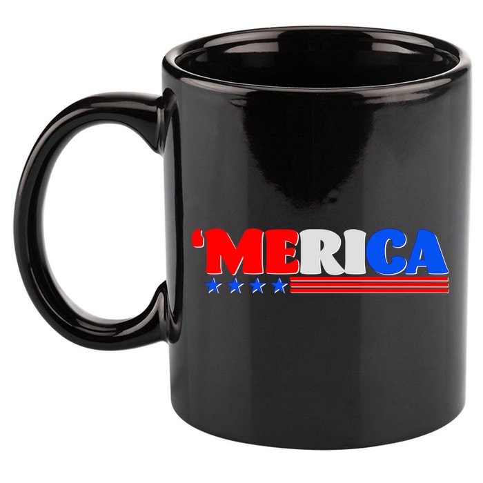 Red White & Blue 'Merica 4th Of July 11oz C Handle Ceramic Mug
