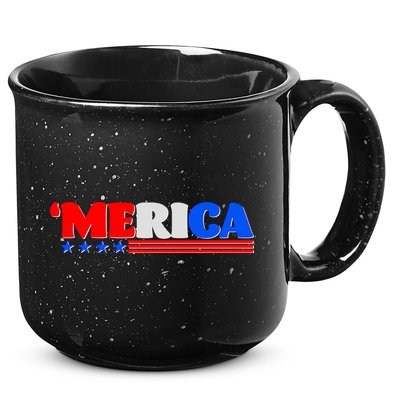 Red White & Blue 'Merica 4th Of July 15oz Campfire Ceramic Mug