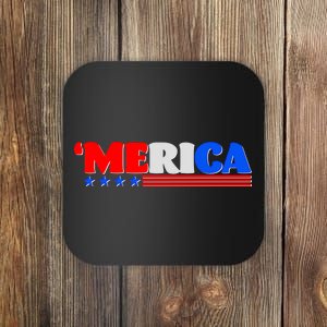 Red White & Blue 'Merica 4th Of July Coaster