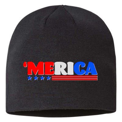Red White & Blue 'Merica 4th Of July Sustainable Beanie