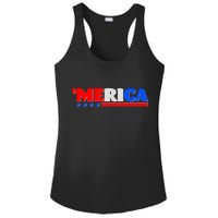 Red White & Blue 'Merica 4th Of July Ladies PosiCharge Competitor Racerback Tank