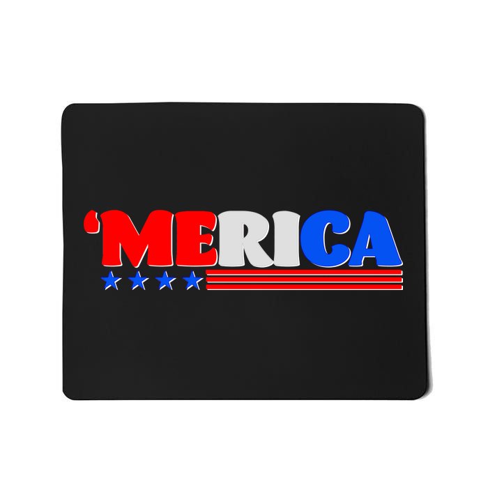 Red White & Blue 'Merica 4th Of July Mousepad