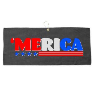 Red White & Blue 'Merica 4th Of July Large Microfiber Waffle Golf Towel