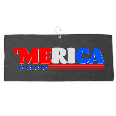 Red White & Blue 'Merica 4th Of July Large Microfiber Waffle Golf Towel