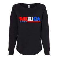 Red White & Blue 'Merica 4th Of July Womens California Wash Sweatshirt