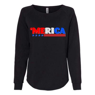 Red White & Blue 'Merica 4th Of July Womens California Wash Sweatshirt