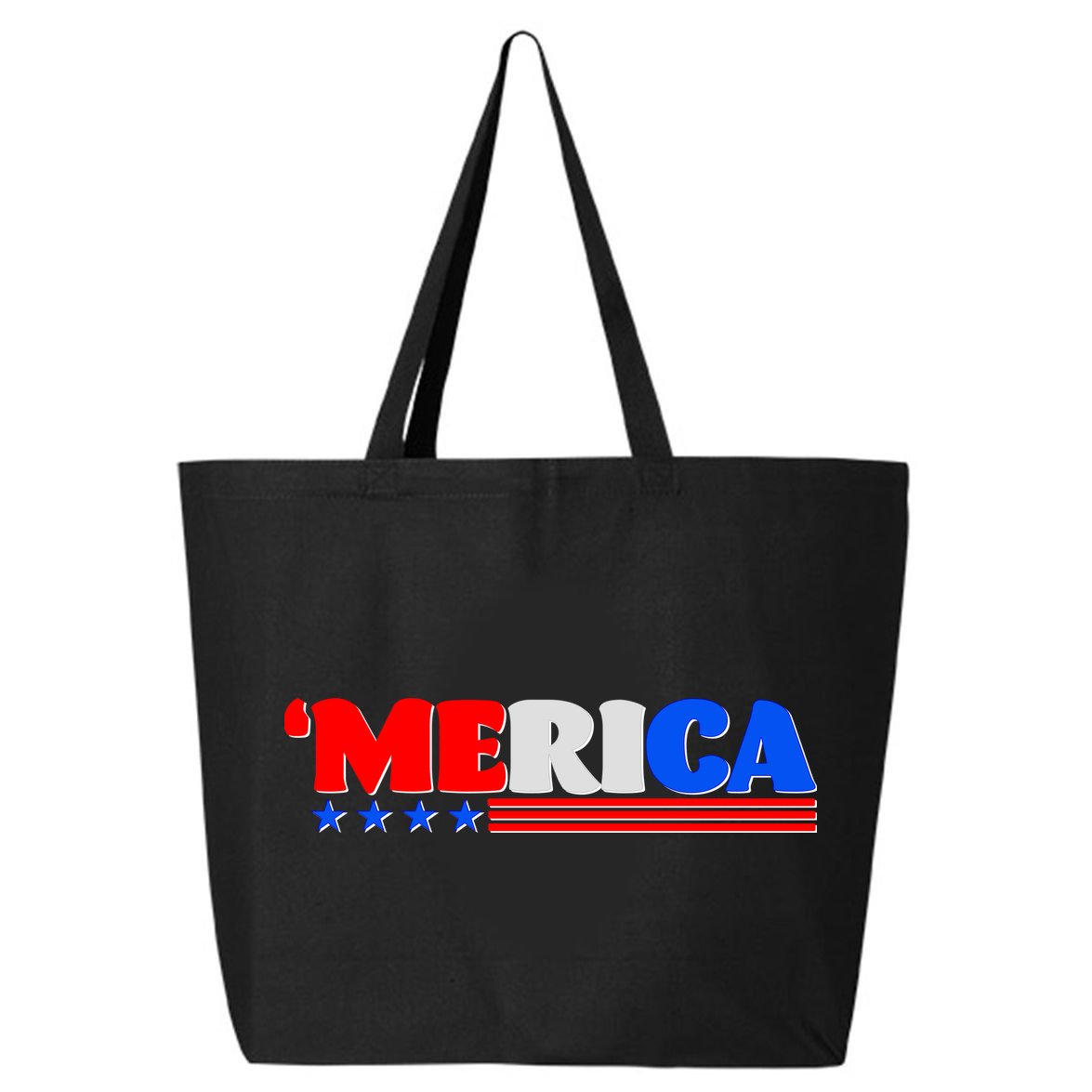 Red White & Blue 'Merica 4th Of July 25L Jumbo Tote