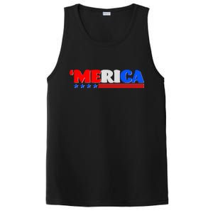 Red White & Blue 'Merica 4th Of July PosiCharge Competitor Tank