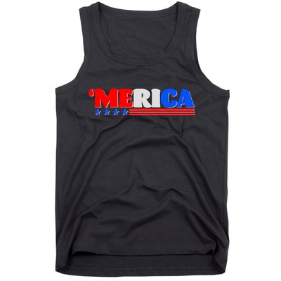 Red White & Blue 'Merica 4th Of July Tank Top