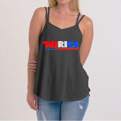 Red White & Blue 'Merica 4th Of July Women's Strappy Tank