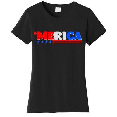 Red White & Blue 'Merica 4th Of July Women's T-Shirt