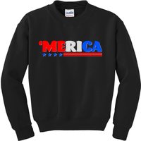 Red White & Blue 'Merica 4th Of July Kids Sweatshirt