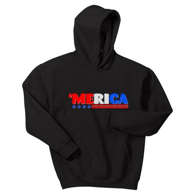 Red White & Blue 'Merica 4th Of July Kids Hoodie