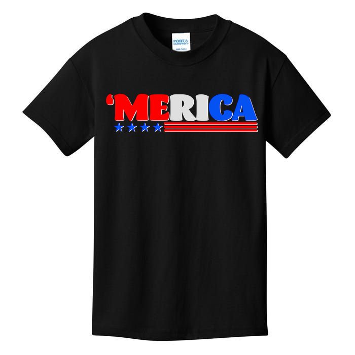 Red White & Blue 'Merica 4th Of July Kids T-Shirt