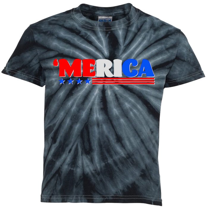 Red White & Blue 'Merica 4th Of July Kids Tie-Dye T-Shirt