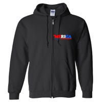 Red White & Blue 'Merica 4th Of July Full Zip Hoodie