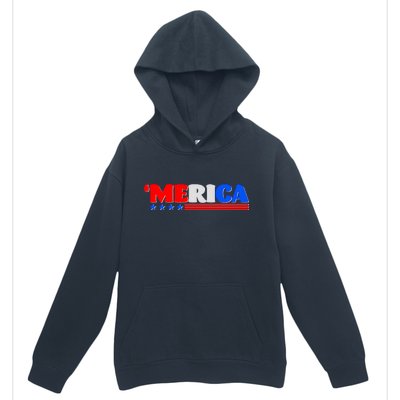 Red White & Blue 'Merica 4th Of July Urban Pullover Hoodie