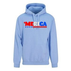 Red White & Blue 'Merica 4th Of July Unisex Surf Hoodie