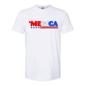 Red White & Blue 'Merica 4th Of July Softstyle CVC T-Shirt