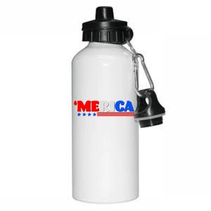 Red White & Blue 'Merica 4th Of July Aluminum Water Bottle 