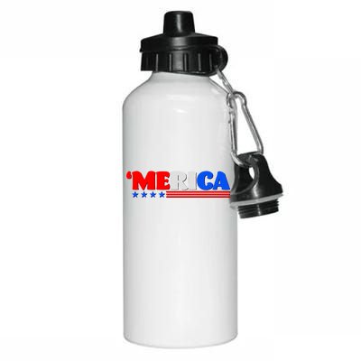 Red White & Blue 'Merica 4th Of July Aluminum Water Bottle