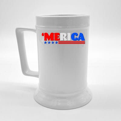 Red White & Blue 'Merica 4th Of July Beer Stein