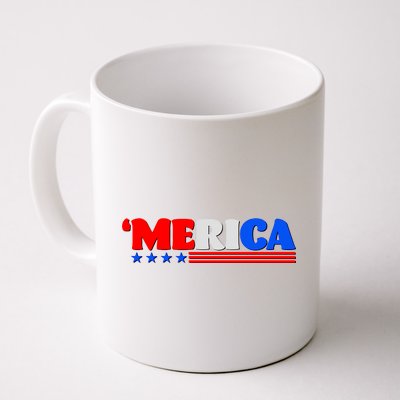 Red White & Blue 'Merica 4th Of July Coffee Mug